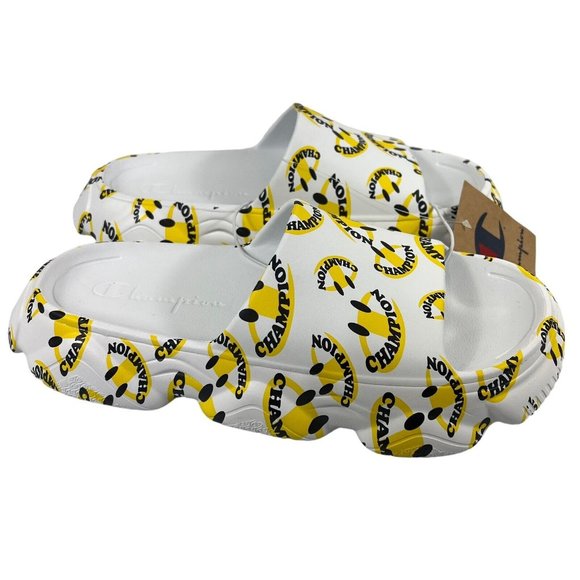 NEW Champion Meloso Squish Smile Rap Hip Hop Streetwear Slides Sandals Men 10 - Picture 8 of 16